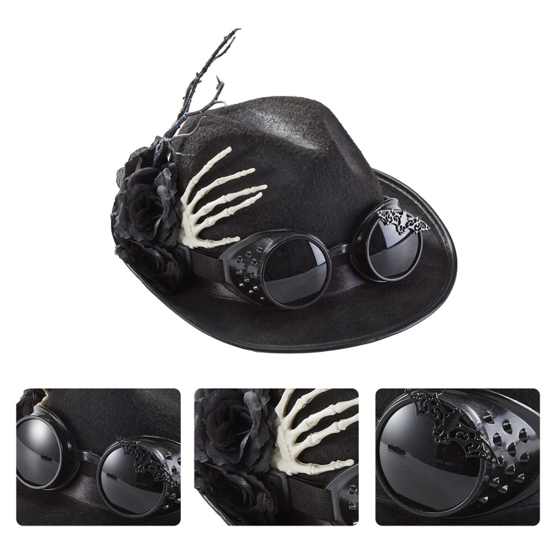 Mũ Phớt Chống Trượt Phong Cách Steampunk Cá Tính Cho Nam