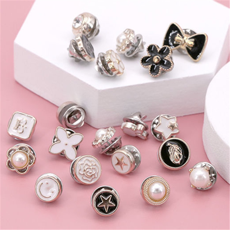 Set 10 Nút Cài Có Thể Tháo Rời Chống Chói Chuyên Dụng Cho Áo Khoác Cardigan