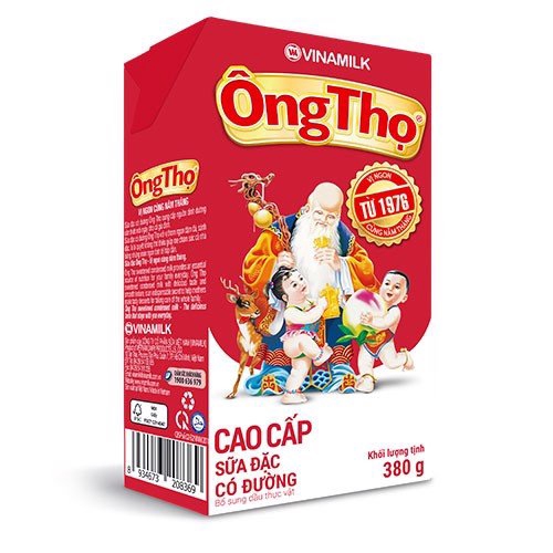 |NOWSHIP| SỮA ĐẶC CÓ ĐƯỜNG ÔNG THỌ ĐỎ - HỘP GIẤY 1284G