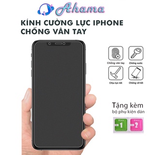 Cường Lực Chống Vân Tay Iphone 14 pro max 13 Promax 6 6s Plus 7 Plus 8 Plus X Xs Xsmax 11 Promax 12 Promax Nhám AG