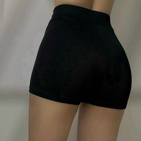 Quần black funoff short biker quần legging đùi nữ ngắn mùa hè tôn dáng HOAITHU001