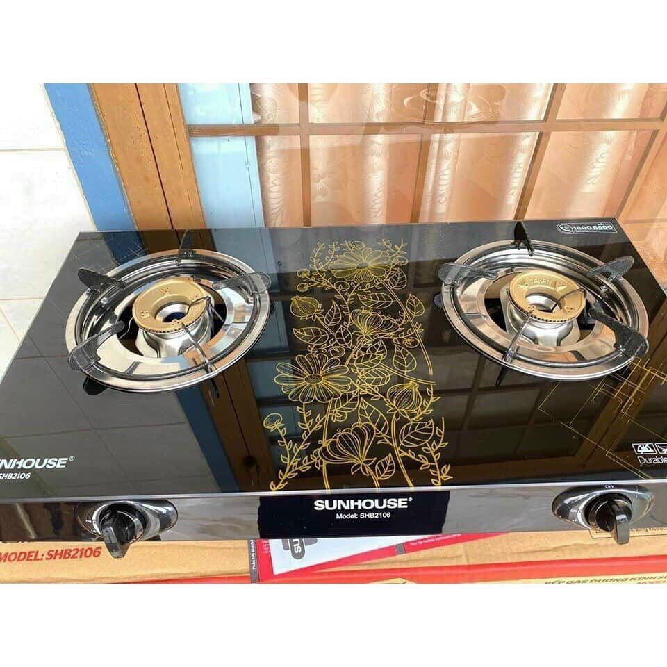 Bếp gas đôi dương kính Sunhouse SHB2106