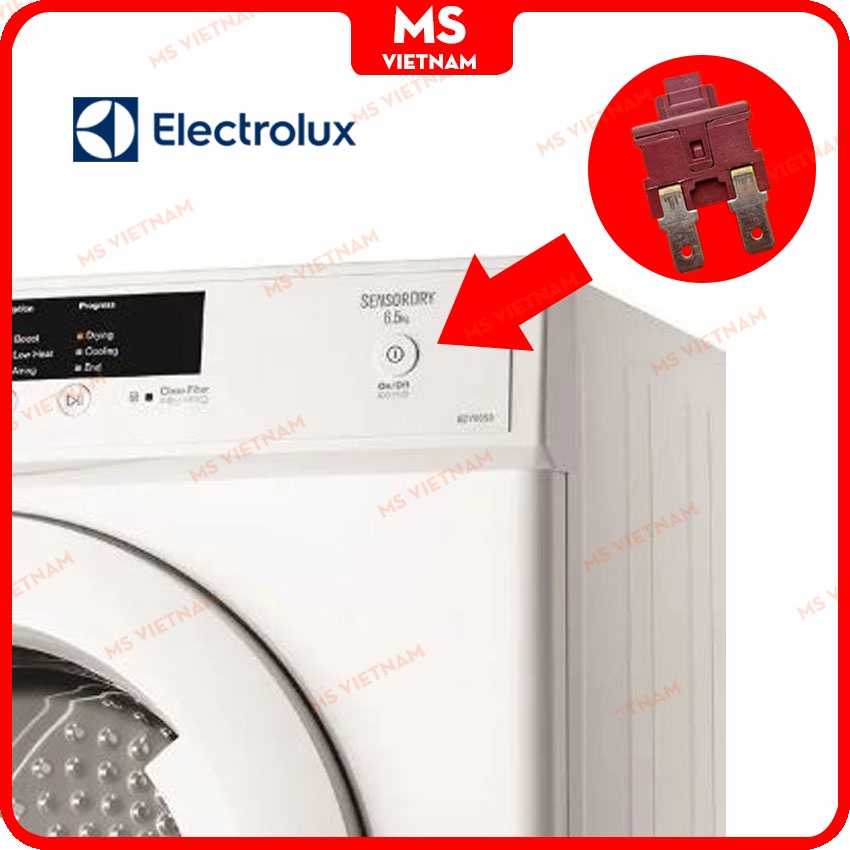 Công tắc nguồn máy sấy Electrolux 6-8kg EDV605, 705, 7552, 7551, 6051 - MS Vietnam