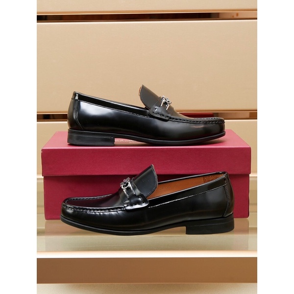Giày tây lười công sở thương hiệu Salvatore Ferragamo cao cấp da bóng thời thượng cho nam da thật