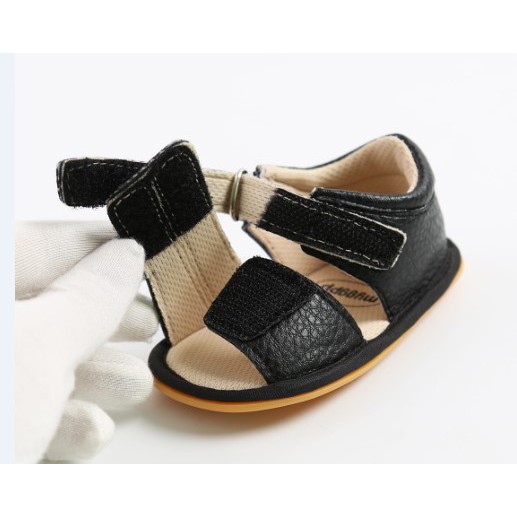 [Hàng cao cấp]Giày sandal tập đi cao cấp đế cao su chống trơn trượt chất da pu mềm mại dễ thương cho bé trai bé gai