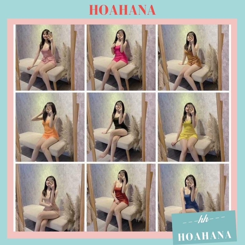 Bộ ngủ 2 dây thun tăm chất mát lạnh, Sét đồ ngủ hai dây sexxy co giãn TT - HOAHANA | BigBuy360 - bigbuy360.vn