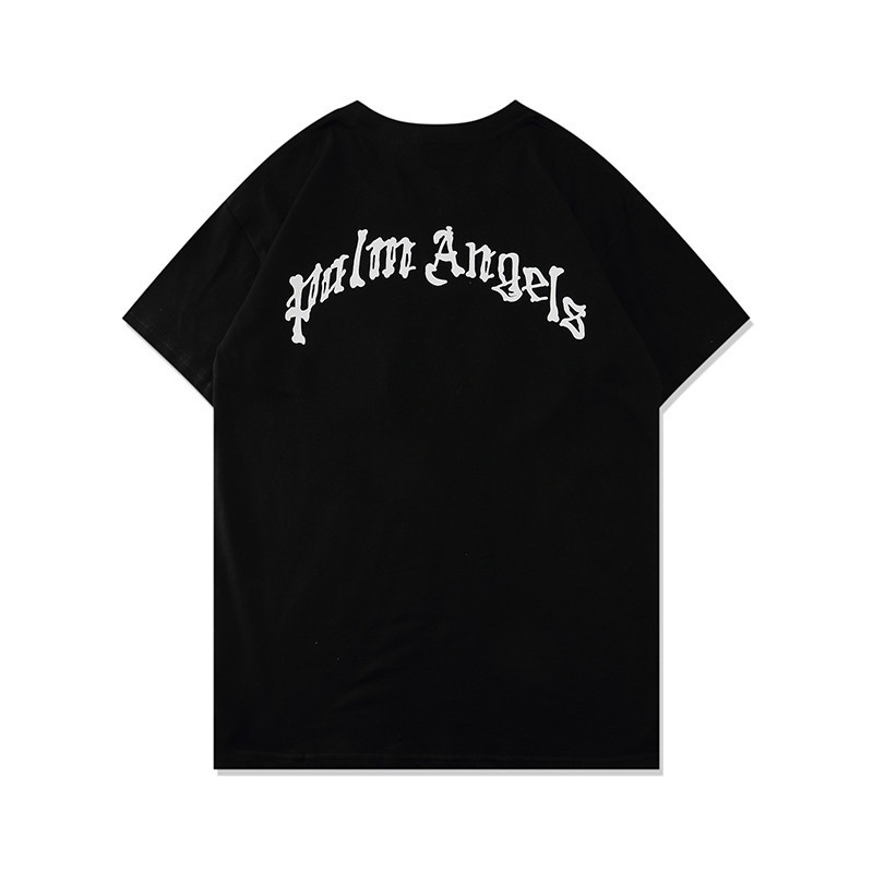 Áo thun Cotton tay ngắn in chữ ITEM Palm Angels cổ điển thời trang cho nam và nữ