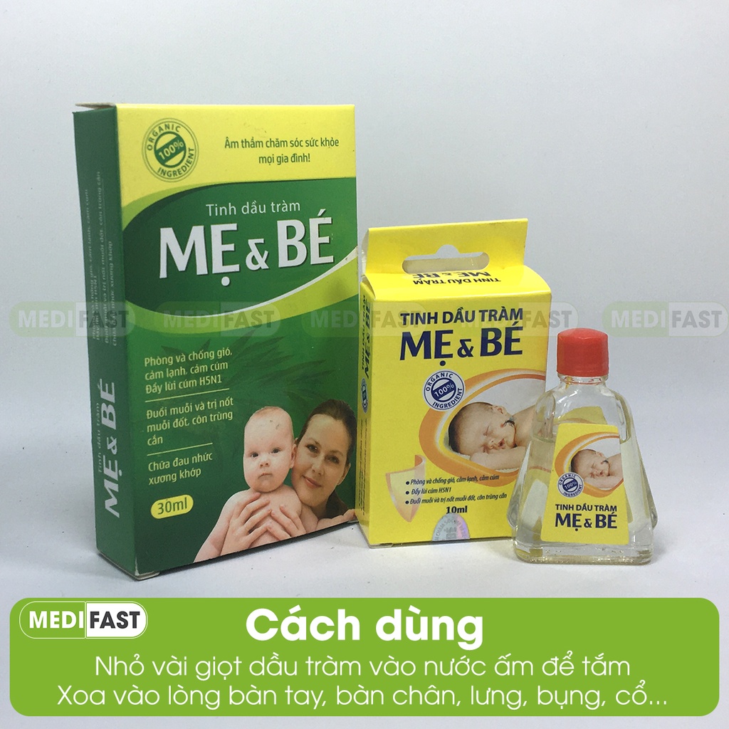 Tinh dầu tràm Mẹ và Bé giúp phòng gió - Ngừa cảm lạnh - Cảm cúm H5N1