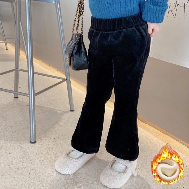 Quần Dài Ống Loe Phong Cách Phương Tây Thời Trang Thu Đông Cho Bé Gái