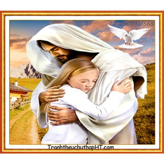 Tranh đính đá Chúa 50*60cm LV383 - tự đính