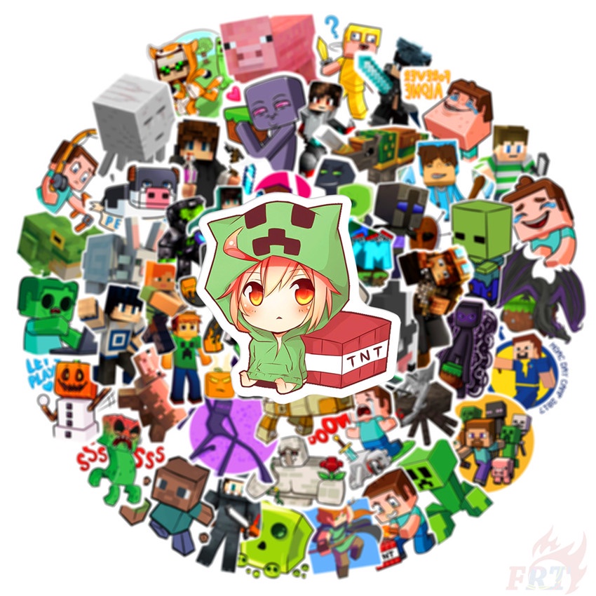 Bộ 100 Cái/Bộ ❉ Minecraft - Series C Trò Chơi Dán Game ❉ Miếng Dán Trang Trí Đa Năng DIY Thời Trang