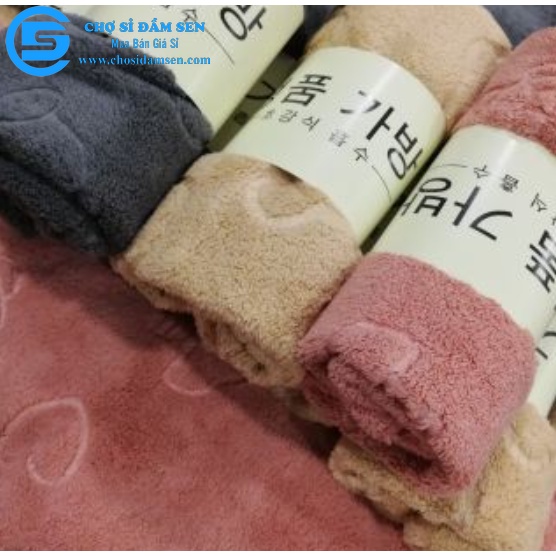 Set 10 khăn mặt lông cừu hàn quốc 30x50cm loại xịn siêu mềm mịn , siêu thấm nước