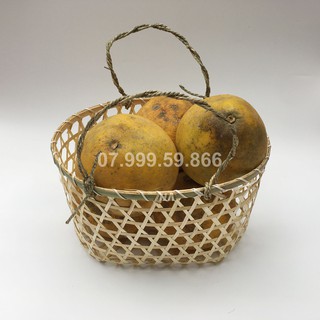 Giỏ quà tết 2 quai cói, giỏ lớn có thể đựng được 5kg