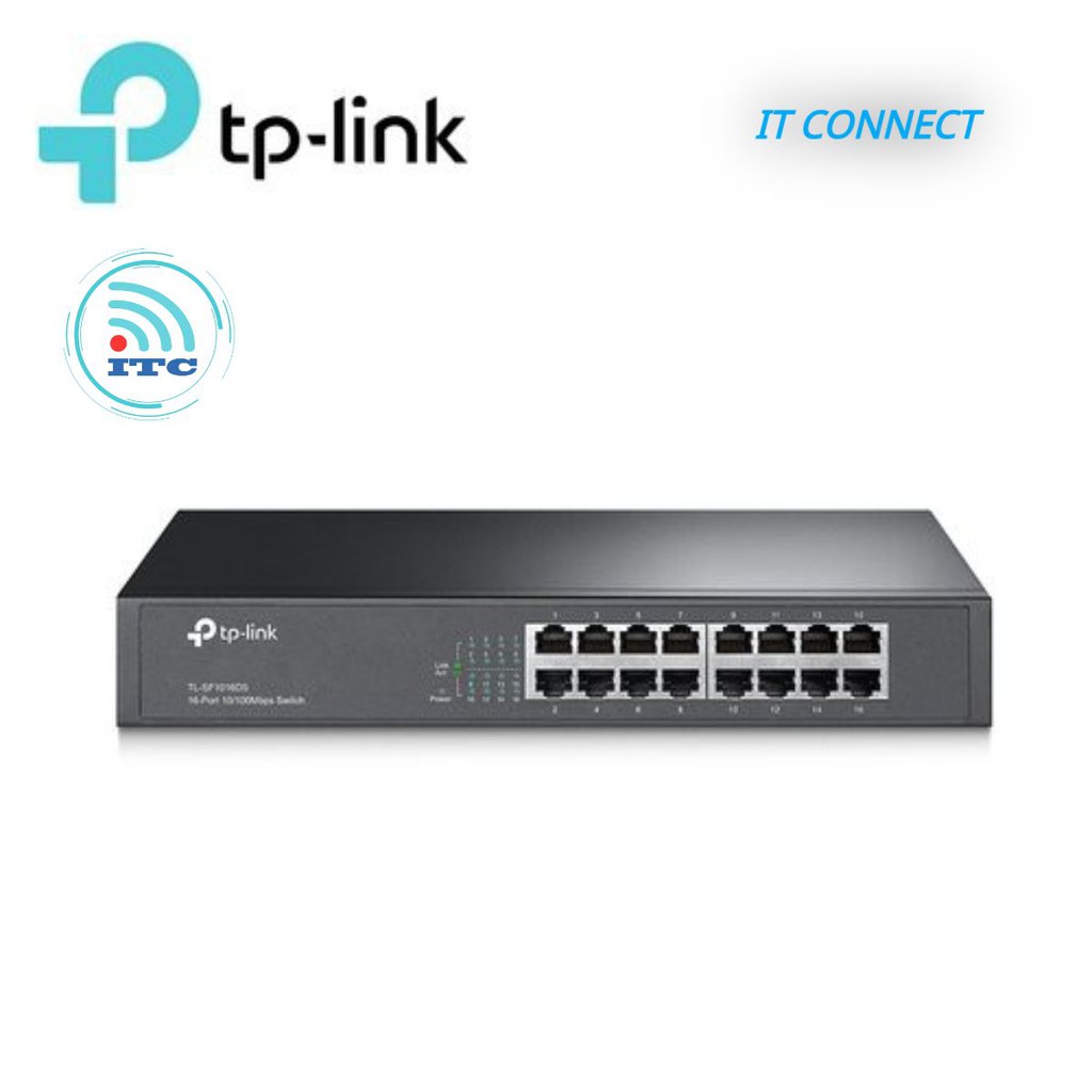 TP-Link Bộ chia tín hiệu 16 cổng RJ45 10/100 Mbps Công suất cao - TL-SF1016DS - Hàng Chính Hãng