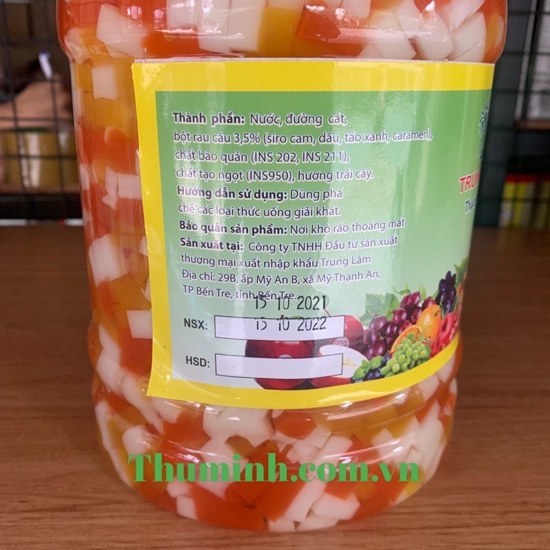Thạch Trái Cây Trung Lâm Hũ 2.8Kg