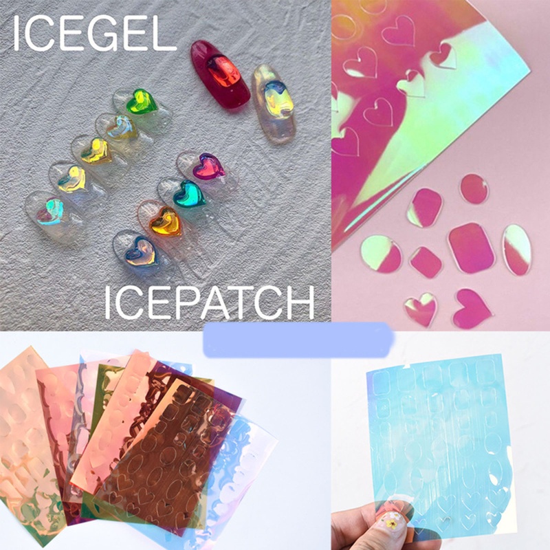 Miếng Dán Trang Trí Móng Tay DIY Mặt Kính Cực Quang Độc Đáo