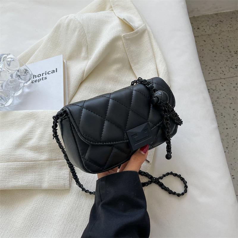 Túi Đeo JASMIN NOIR Chéo Họa Tiết Caro Dây Xích Thời Trang Cho Nữ