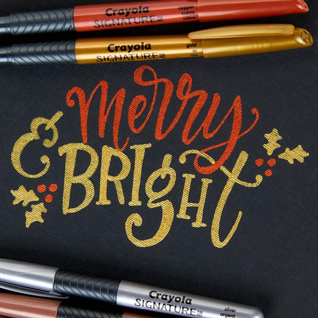 Bút Metalic Crayola Signature 6 Màu Viết Thiệp Trang Trí Sổ - Phiên Bản Cao Cấp