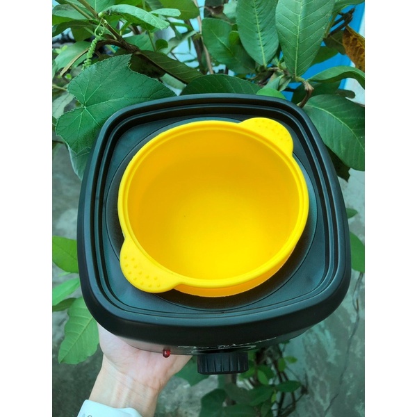 Combo chén nấu + que phết sáp silicon tái sử dụng nhiều lần