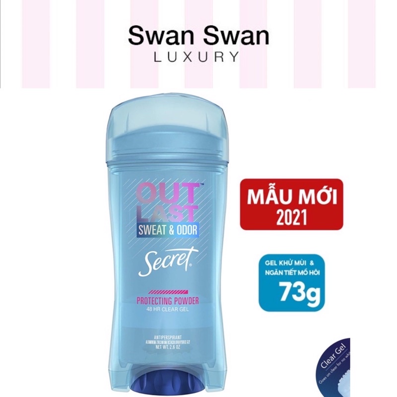 Lăn Khử Mùi Secret CLEAR GEL Mỹ 73g