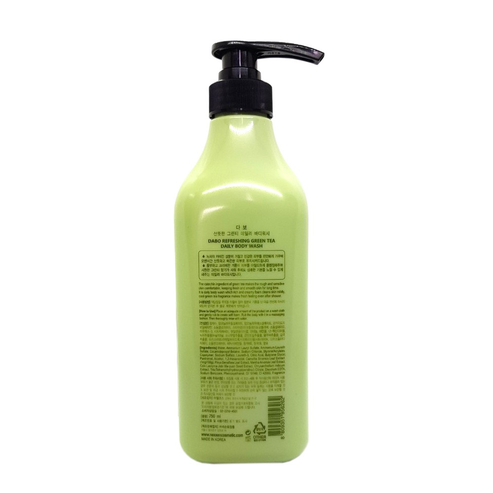 SỮA TẮM TRÀ XANH DIỆT KHUẨN CAO CẤP DABO GREEN TEA BODY WASH 750ML - HÀN QUỐC CHÍNH HÃNG