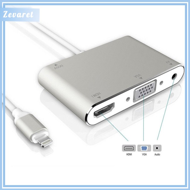 Cáp Chuyển Đổi Lightning Sang HDMI VGA AV TV Cho iPhone X iPhone 8 7 7 Plus 6 6S iPad