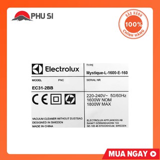 Máy hút bụi Electrolux EC31-2BB (Xanh dương) - Hàng Chính Hãng