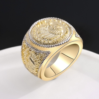 Nhẫn mạ vàng phong cách Ấn Độ Âu Mỹ thời trang 2020 dành cho nam