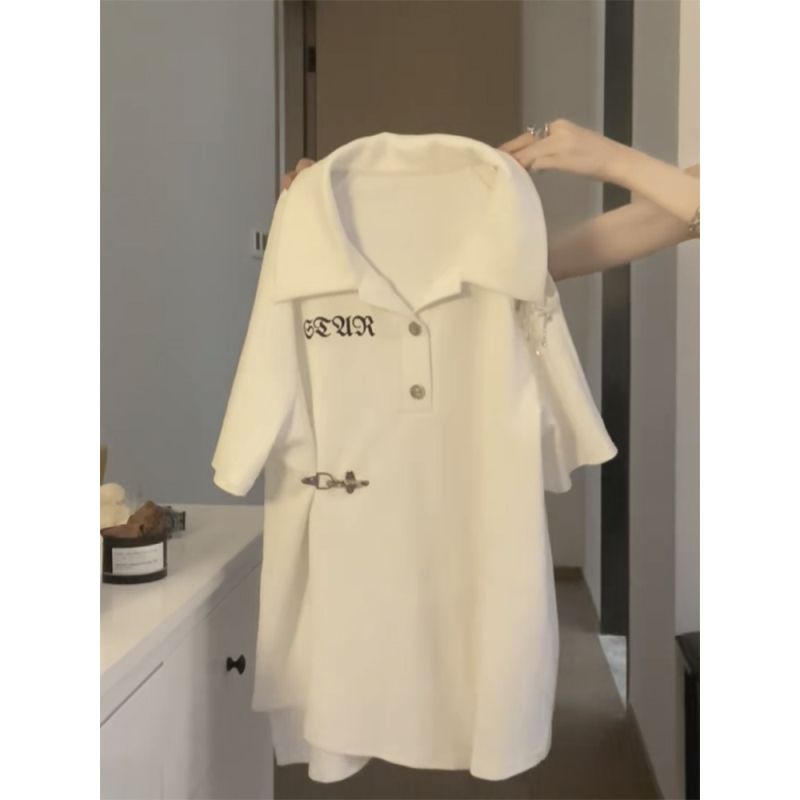 Áo Thun Ngắn Dáng Rộng Tay Lửng Hở Vai Phong Cách Hàn Quốc Cho Nữ