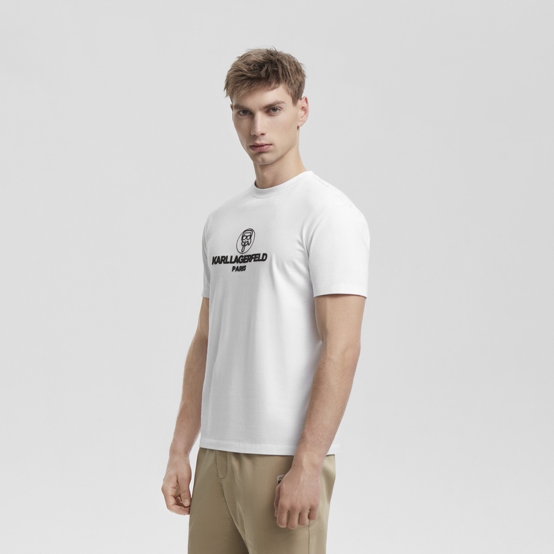 Áo Thun Tay Ngắn In logo Karl Lagerfeld Thời Trang Cho Nam Và Nữ
