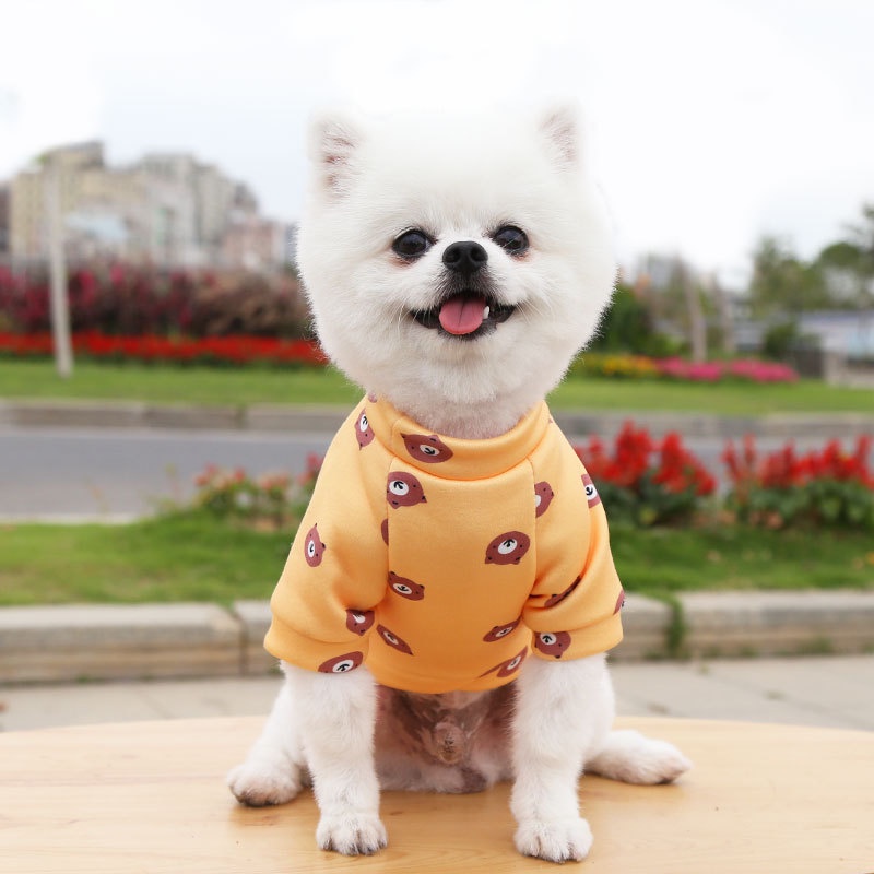 Áo Khoác Hoodie Chui Đầu In Họa Tiết Dễ Thương Cho Cún Cưng Cỡ Nhỏ XS-XXL
