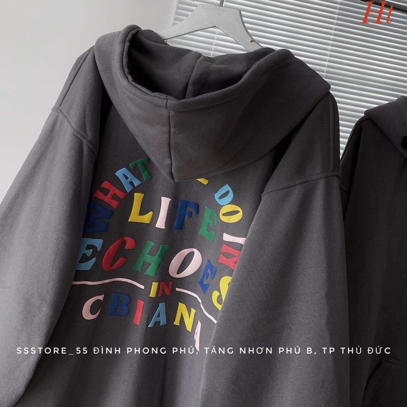 Áo khoá nỉ LIFE sắc màu HT12