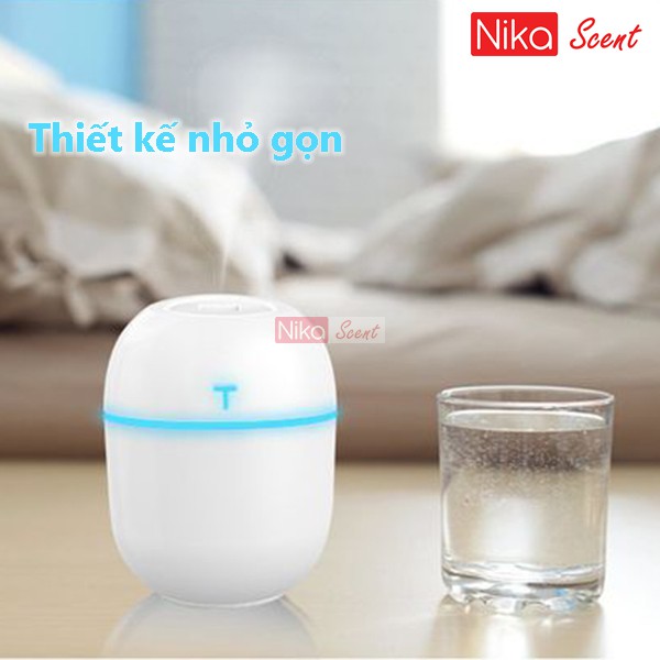 Nikascent Máy xông tinh dầu 3M Mini - Khuếch tán tinh dầu Mini - Máy phun sương Mini 250ml tạo ẩm thơm phòng