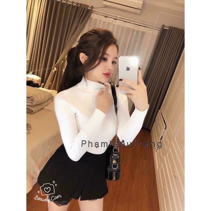 Áo len tăm cổ 3p hot hot(kèm ảnh thật,video)