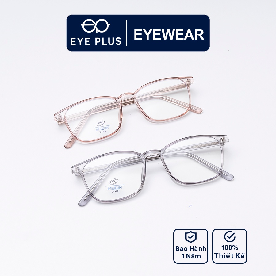 Gọng kính cận nam nữ thời trang EYE PLUS nhựa dẻo dáng vuông tròn nhỏ phong cách hàn quốc N240-8245