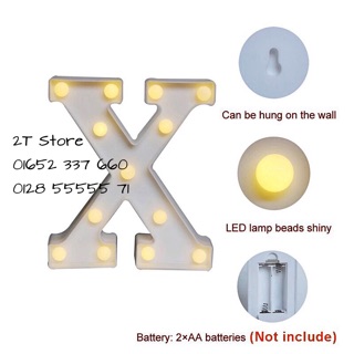 Đèn led chữ cái dùng pin (vui lòng inbox để chọn chữ)