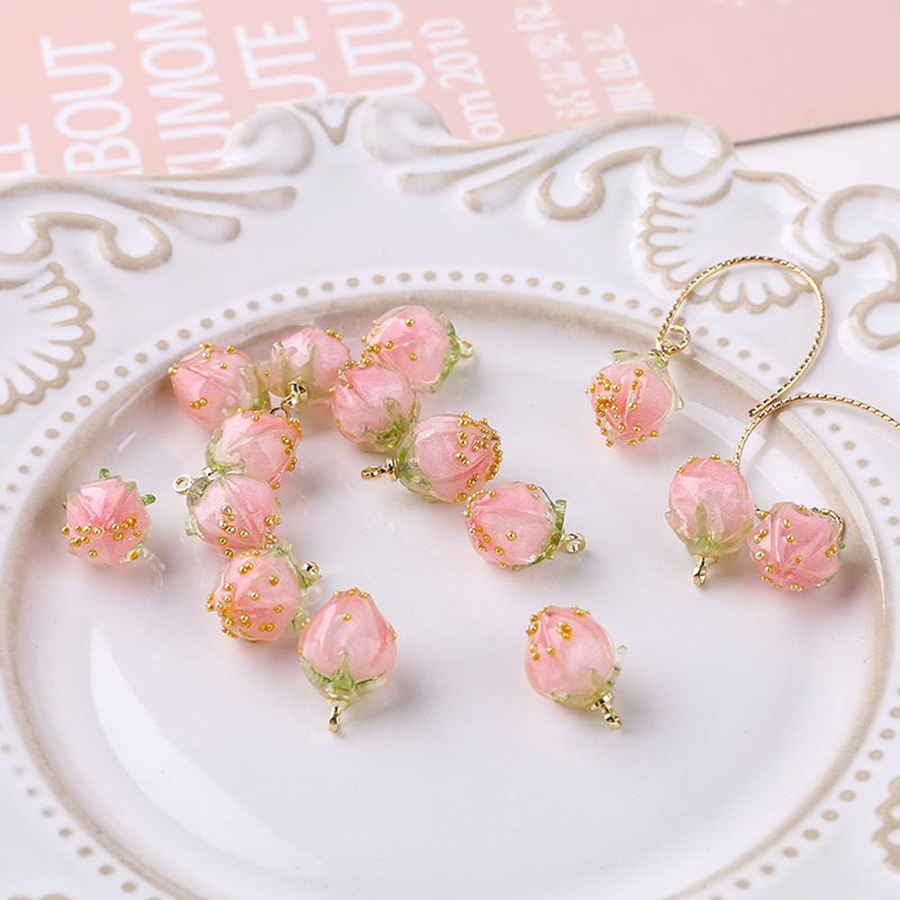 Set 2 Phụ Kiện Làm Trang Sức Hình Quả Dâu 3D DIY