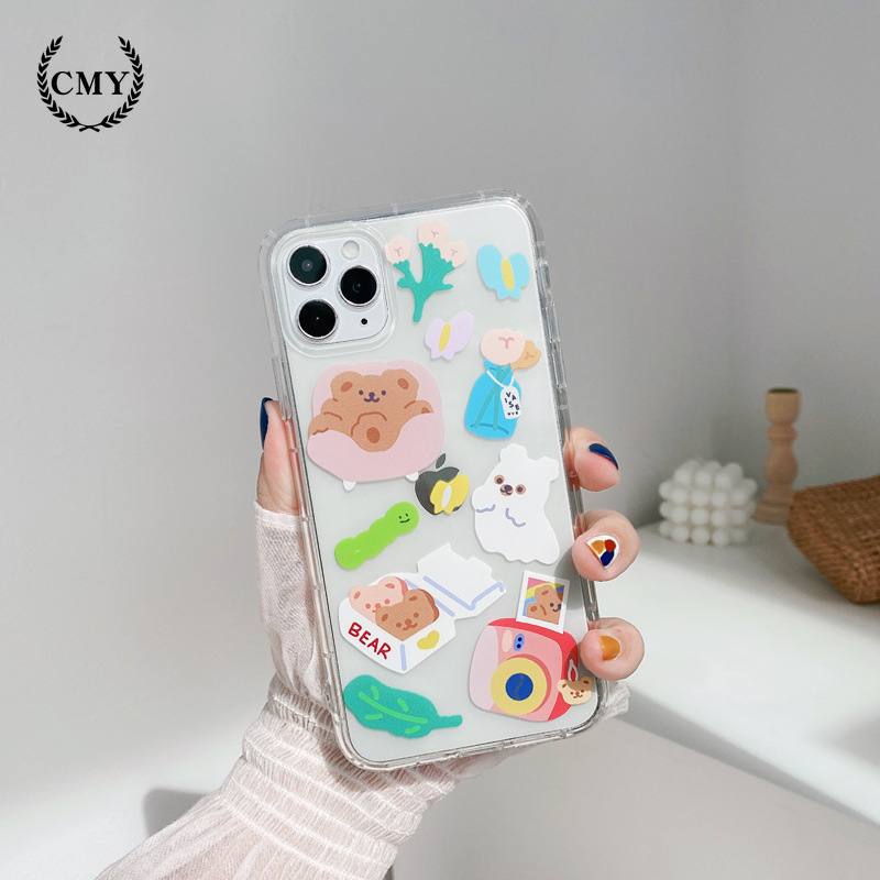 Ốp điện thoại in họa tiết gấu hoạt hình cho iPhone11/11Pro 11pro Max X XR XS XS MAX 7 8 plus SE | BigBuy360 - bigbuy360.vn