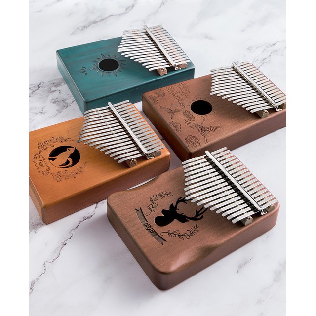 Đàn kalimba 17 phím gỗ nguyên khối Mahagony GECKO000026