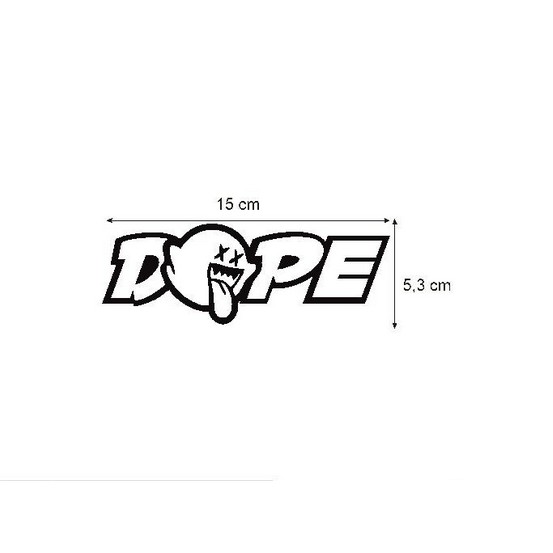 Miếng Dán Kính Xe Hơi / Laptop / Xe Máy In Logo Dope Độc Đáo