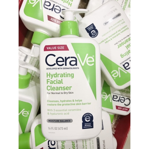 Sữa Rửa Mặt CeraVe Hydrating/ Foaming Cleanser dành cho da khô/ da dầu 355ml - 473ml