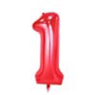 Bong Bóng Số Màu Đỏ 40cm - Red Number Foil Balloons BSO03