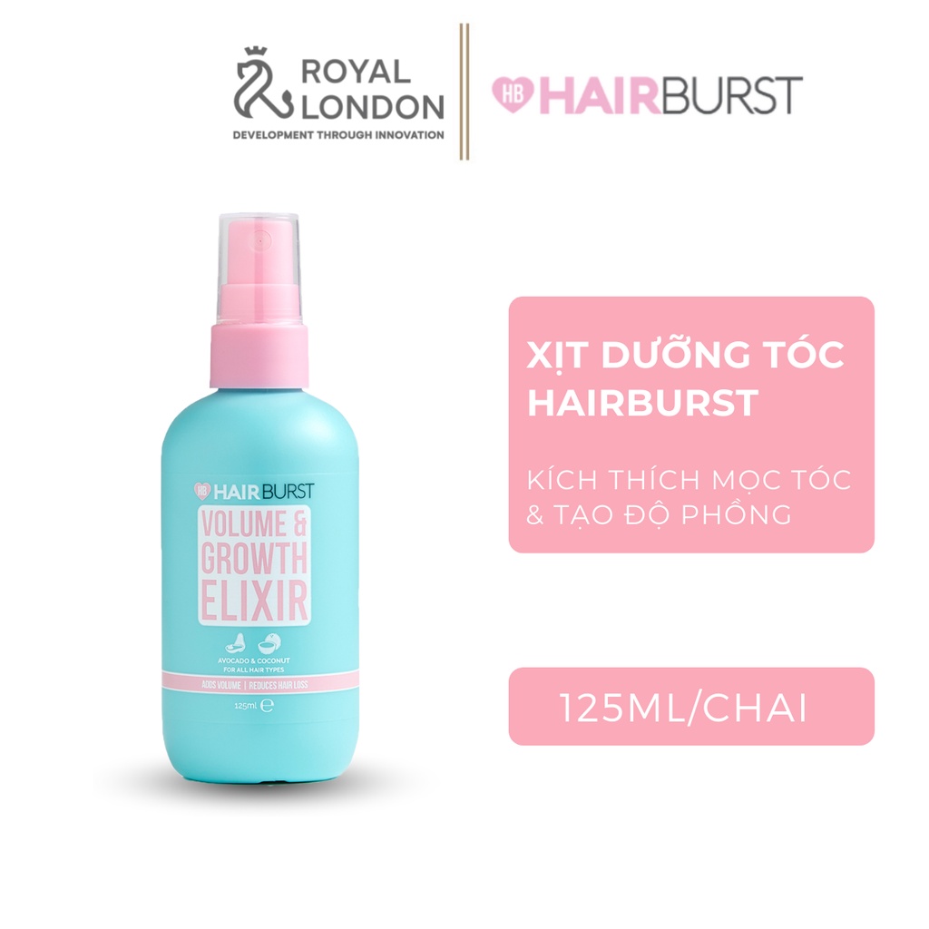 Combo Gội Xả + Xịt Dưỡng Chăm sóc Mọc Tóc Hairburst 350ml/chai + 125ml