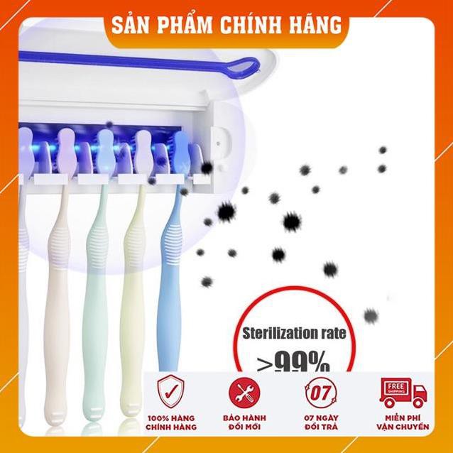 [CAO CẤP] Máy khử trùng/Máy tiệt trùng Bàn Chải đánh răng kiêm nhả kem đánh răng Cao Cấp Tia UV Lên Tới 99%