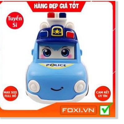 Xe đồ chơi cảnh sát police màu hồng và màu xanh siêu dễ thương cho các bé