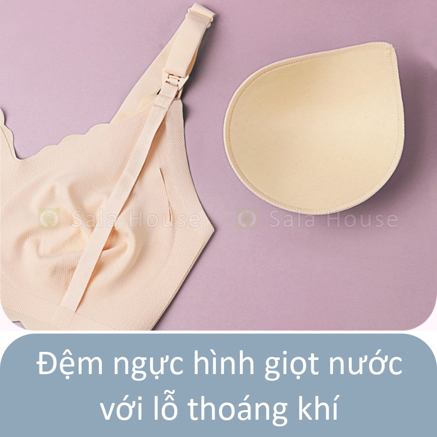 Áo lót cho con bú chống chảy xệ | Áo ngực bầu và sau sinh EnjoyPreg vải Modal có lỗ thoáng khí - Đồ bầu SalaHouse