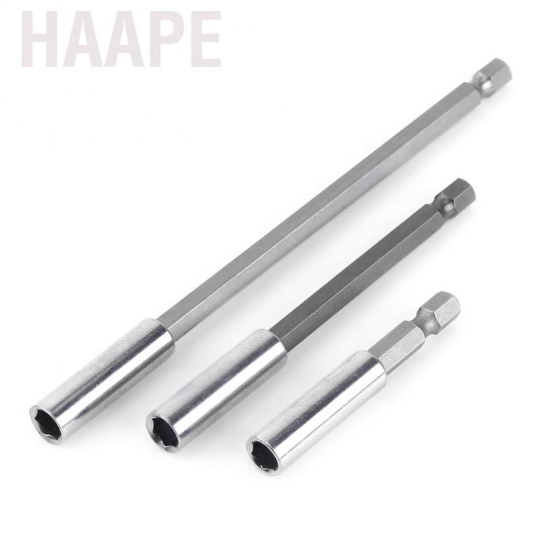 Haape 【Surprise Price】3pcs Electrical Drill Screwdriver Extension Bar Mag netic Bit Holder 1/4\" Shank Tool