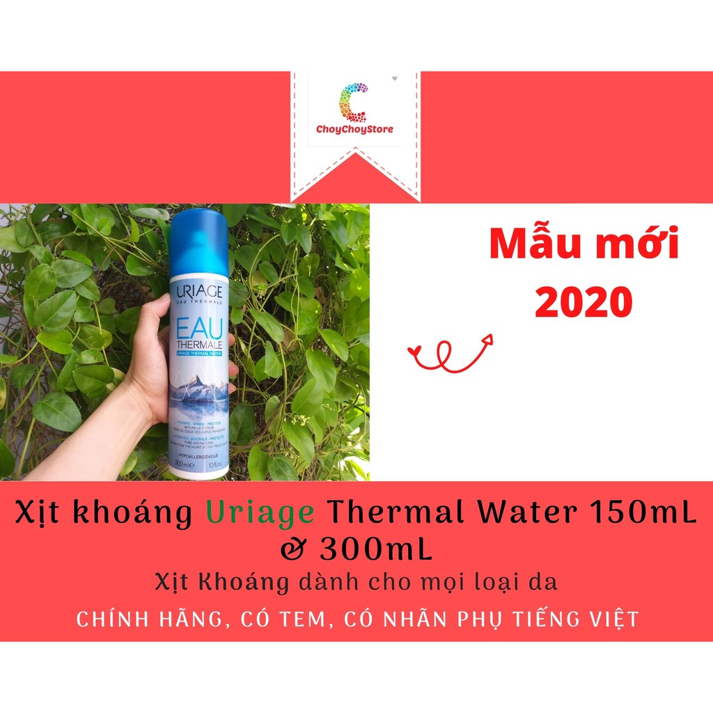 [TEM CTY] Xịt khoáng Uriage Thermal Water 150ml &amp; 300mL - Dành cho mọi loại da