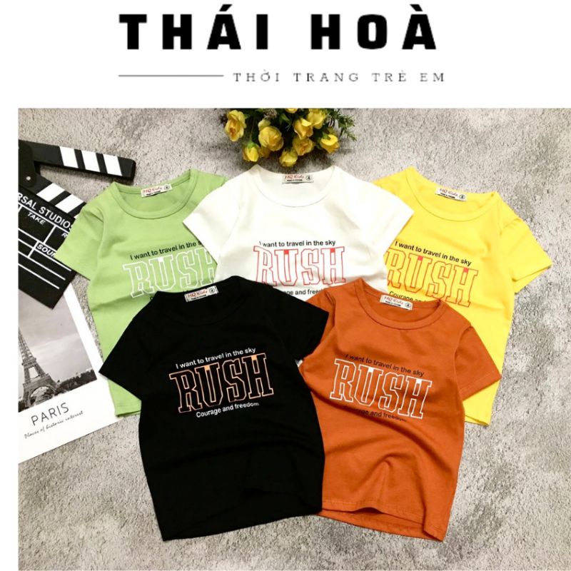 Size đại áo thun bé trai 21_40kg chất liệu cotton thoáng mát