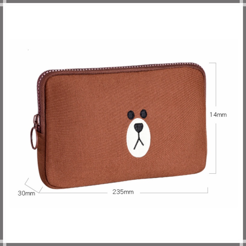 ⭐️ READY STOCK⭐️Túi chống sốc laptop Macbook gấu Brown Hàn Quốc có quai cầm 11 12 13.3 14 15 15.6inch